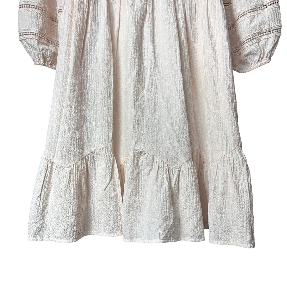 Calvin Klein sz 12 Milk Maid Dress Boho Peasant Tunic Fairy Cottage Renaissance - Picture 5 of 11